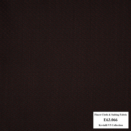 E63.066 Kevinlli V5 - Vải Suit 60% Wool - Nâu đỏ